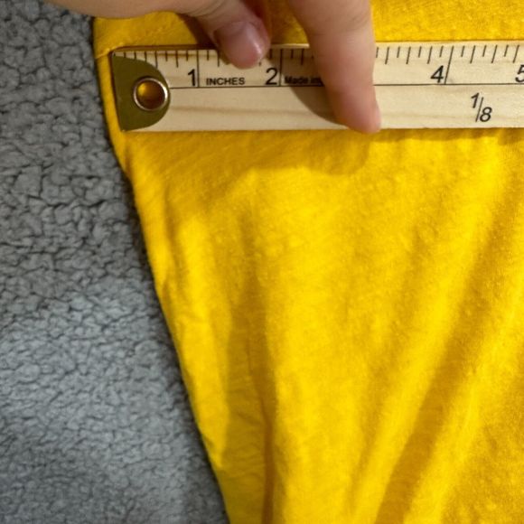 Catherines womens blouse 3X yellow cotton v neck embroidered 3/4 sleeve casual - Picture 5 of 10